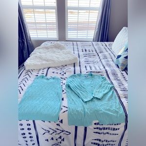 Shell Sweater combo in Aqua